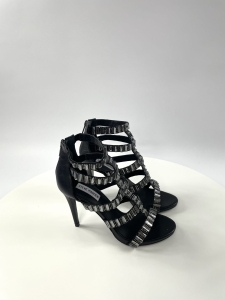 Czarne sandały z cyrkoniami, NOWE, STEVE MADDEN, 40