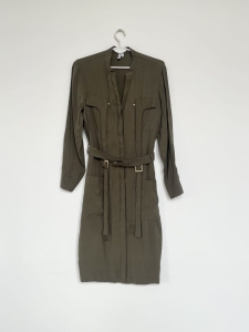 Khaki sukienka, COTTON CLUB, 34 (XS)