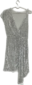 Srebrna sukienka z cekinami, PATRIZIA PEPE, 34/36 (XS/S)