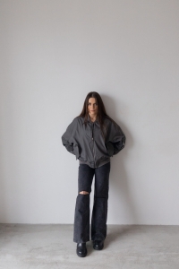 Czarne spodnie jeansowe, BERSHKA, 36 (S) 