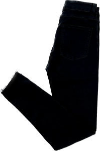 Czarne spodnie jeansowe z dziurami, NOWE, ZARA, 36 (S) 