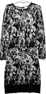 Szaro-czarna, dzianinowa sukienka, SOLAR, 36 (S)