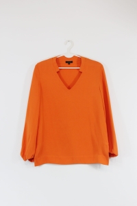Pomarańczowa, jedwabna bluzka, ESCADA, 38 (M)