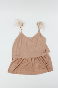 Różowa bluzka na naramkach, MANGO, 36 (S)