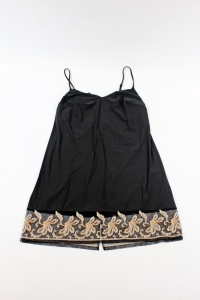 Czarna, bieliźniana sukienka z koronką, 38 (M)