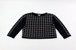 Czarny sweter w kratkę, ZARA, 36 (S)