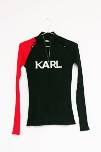 Czarno-czerwona bluzka, KARL LAGERFELD, 36 (S)