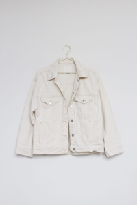 Kremowa kurtka jeansowa/katan, MANGO, 34/36 (XS/S)