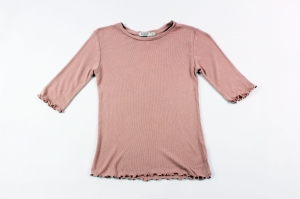 Różowa koszulka w prążki, STRADIVARIUS, 36 (S)