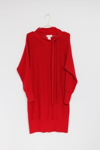 Czerwona, dzianinowa sukienka z połyskującą nitką, HOLLY & WHYTE, 34/36 (XS/S)