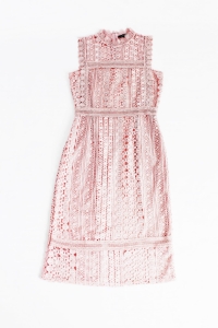 Różowa, ażurowa sukienka, RESERVED, 34 (XS)