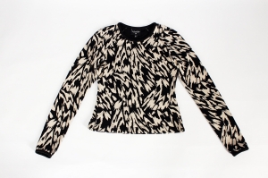 Czarno-beżowa bluzka, NIUMI CLOTHES, 34 (XS) 