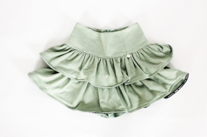 Szałwiowa spódniczka z falbanami, NIUMI CLOTHES, 34 (XS)