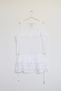 Biała, bawełniana sukienka, INTO THE WHITE, ONE SIZE