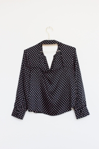 Czarna bluzka w kropki, ZARA, 36 (S)