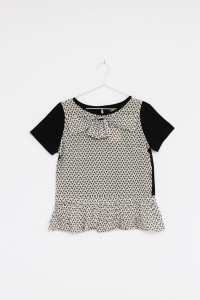 Czarna bluzka we wzory, SIMPLE, 36 (S)