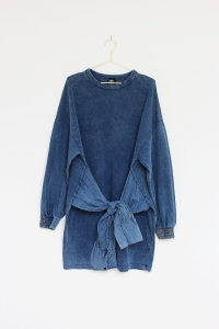 Niebieska, dresowa sukienka, ZARA, 36 (S)