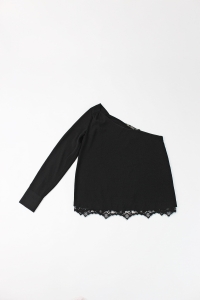 Czarna bluzka na jedno ramię, ZARA, 34 (XS) 