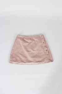 Różowa spódnica mini, a'la zamsz, H&M, 38 (S/M)