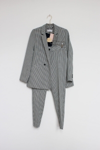 Garnitur w kratę (marynarka + spodnie), COTTON CLUB, 34/36 (XS/S)