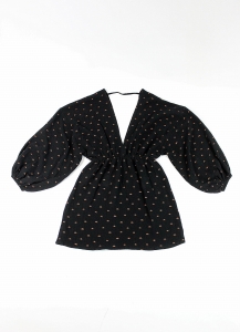 Czarna muślinowa sukienka, ELLEVE, 38/40 (M/L)