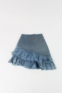 Niebieska spódnica z falbanami, ZARA, 34 (XS)