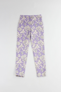 Fioletowe spodnie w kwiaty, NIUMI CLOTHES, 34 (XS)