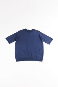 Granatowa, dzianinowa bluzka, UNITED COLORS OF BENETTON, 36 (S)