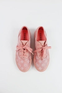 Różowe, logowane trampki, GUESS, 38