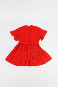 Czerwona sukienka z falbaną, TWINSET, 36/38 (S/M)