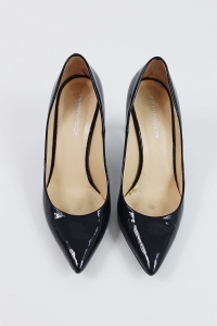 Granatowe, lakierowane szpilki, PRIMAMODA, 38