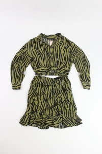 Zielono-czarny komplet (spódniczka + bluzka), ZARA, 36 (s)