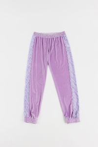 Fioletowe spodnie dresowe Milka, NOWE, CUORI E PICCHE, 38 (M)