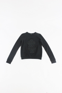 Czarna bluza z czarnym haftem, NOWA, CUORI E PICCHE,  34 (XS)