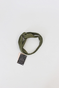 Khaki opaska, NOWA, CUORI E PICCHE   