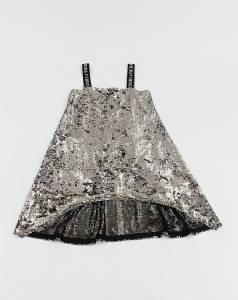 Sukienka ze srebrnymi cekinami, NOWA, CUORI E PICCHE, 34 (XS)