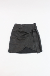 Czarna, skórzana spódnica, KOSSIE, 34 (XS)