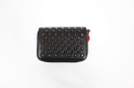 Czarny, skórzany portfel z ćwiekami, NOWY, CHRISTIAN LOUBOUTIN