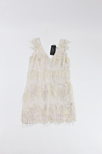 Kremowa, bogato zdobiona sukienka, NOWA, MARCIANO, 38 (M) 