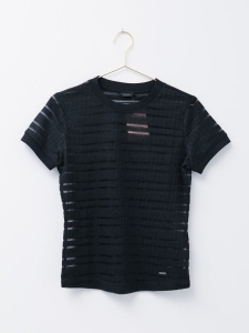 Czarna, siateczkowa koszulka, GUESS, 36 (S) 