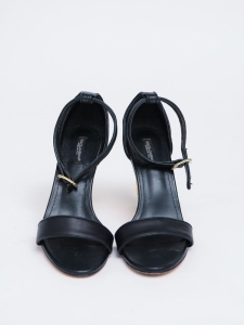 Czarne, skórzane sandały Keira Dg Baroque, DOLCE&GABBANA, 38