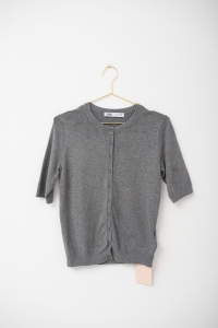 Szary kardigan na krótki rękaw, ZARA, 36 (S)