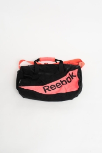 Czarno-różowa, sportowa torba, REEBOK