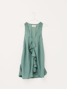 Turkusowy top z wiskozy, GANNI, 34 (XS)