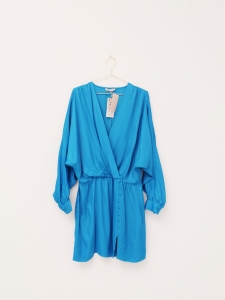 Niebieska sukienka z guzikami, NOWA, RESERVED, 42 (XL)