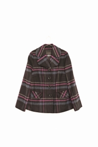 Wełniana kurtka w kratkę, GERRY WEBER, 42 (XL)