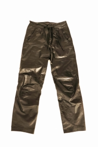 Czarne, skórzane spodnie, ECHTES LEDER, 38 (M)