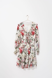 Jedwabna sukienka w kwiaty, jedwab Dolce&Gabbana, szyta na wymiar, 36 (S)