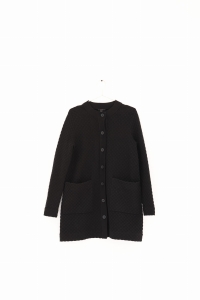 Czarny, bawełniany kardigan, COS, 34 (XS)