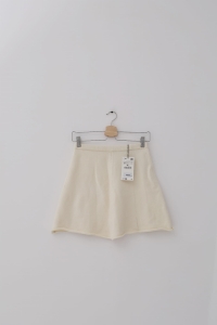 Kremowa, dzianinowa spódnica, NOWA, ZARA, 36 (S)